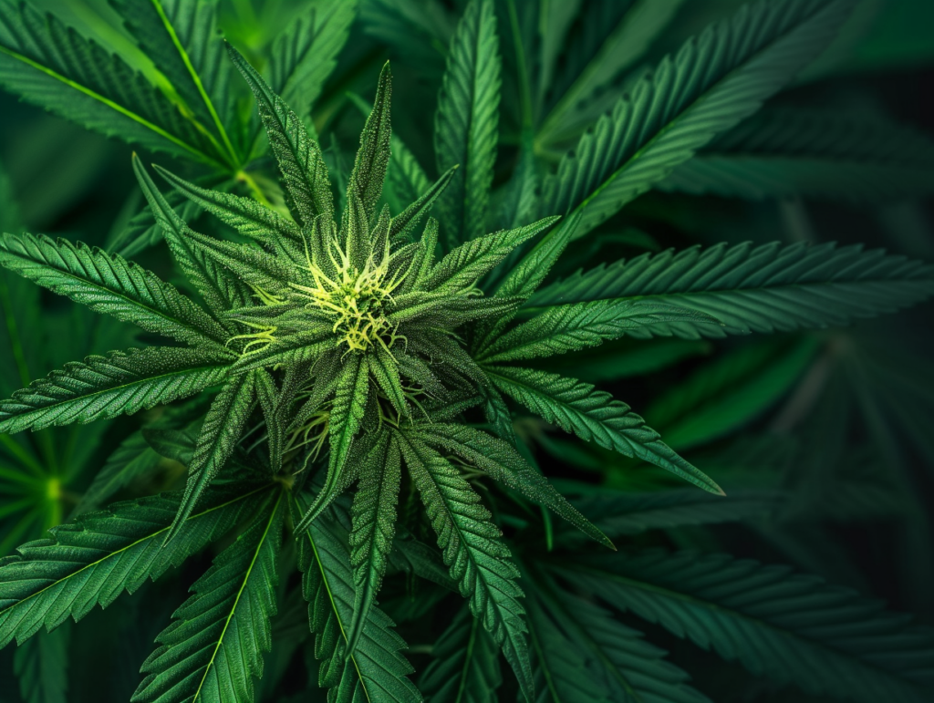 vibrant cannabis plant