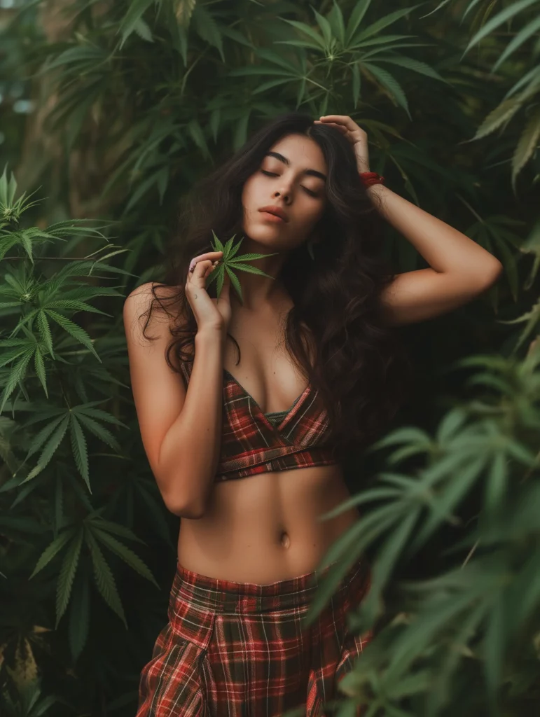 woman and cannabis