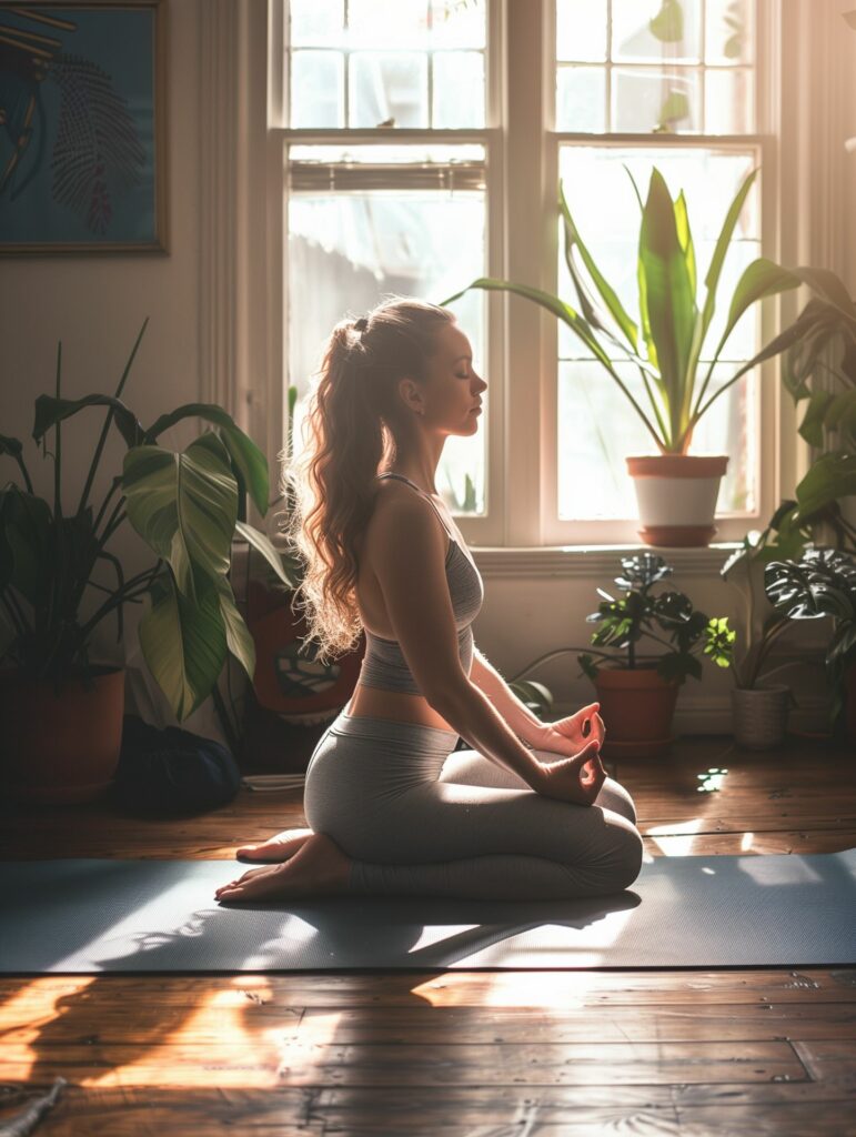 yoga studio cannabis decor